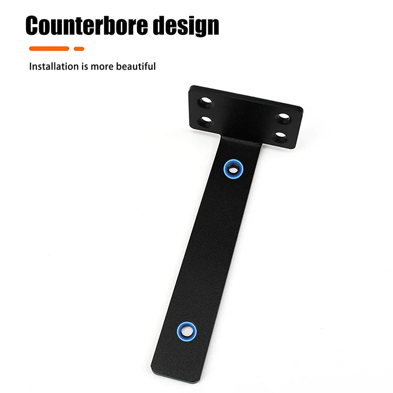 Set Heavy Duty Cast Iron Shelves Brackets Floating Shelf Brackets 4MM Thicked Invisible L Brackets For Shelves Support