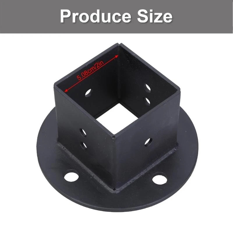 Sturdy Post Brackets Anchors Pack of 6 Powder Coated Steel for Fence Railings Privacy Panel Gazebos and Pergolas .Y5GA