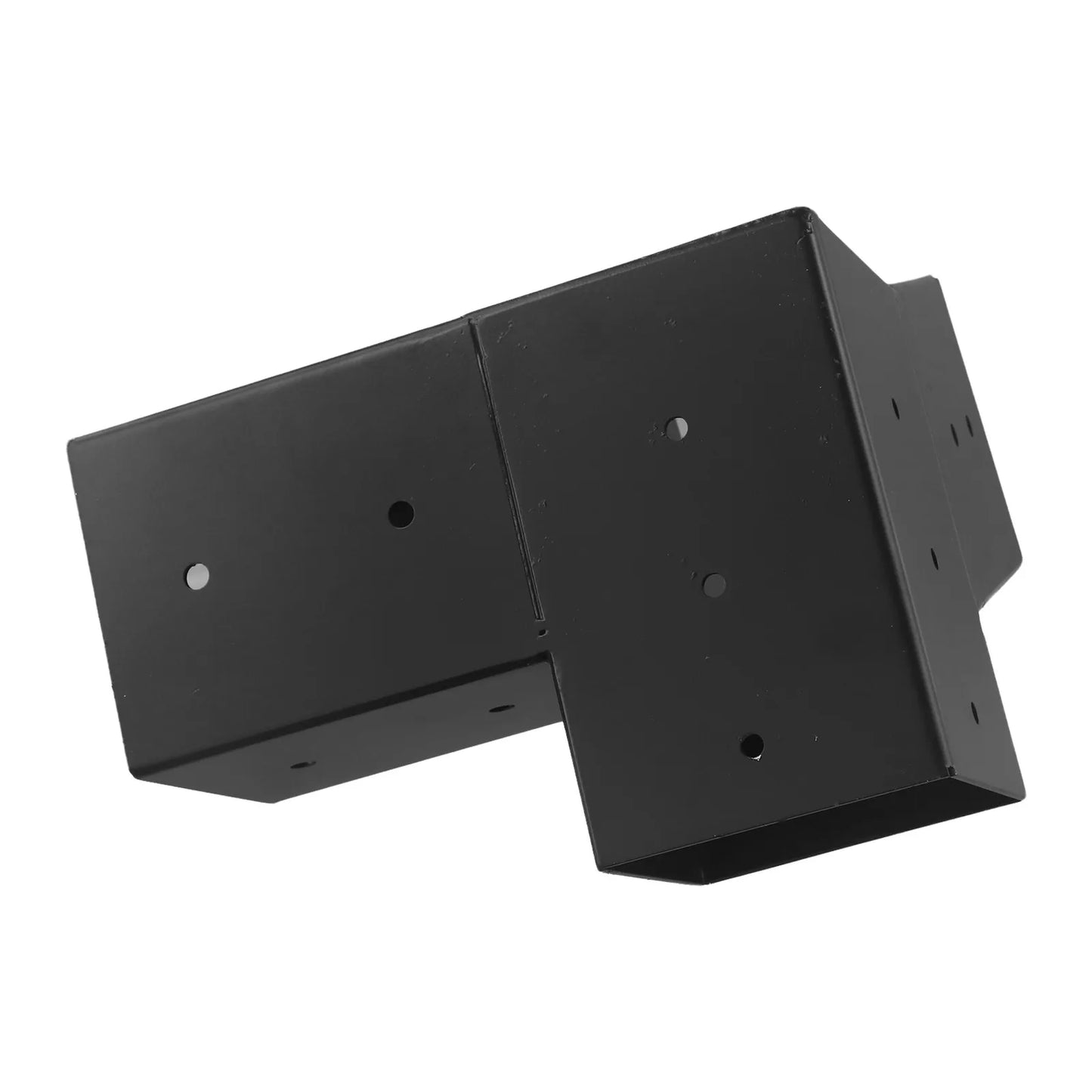 Slanted Roof Pergola Brackets Wall Mount Kit For 4x4 Inch Posts Steel 3-Way Unidirectional With Hardware Black