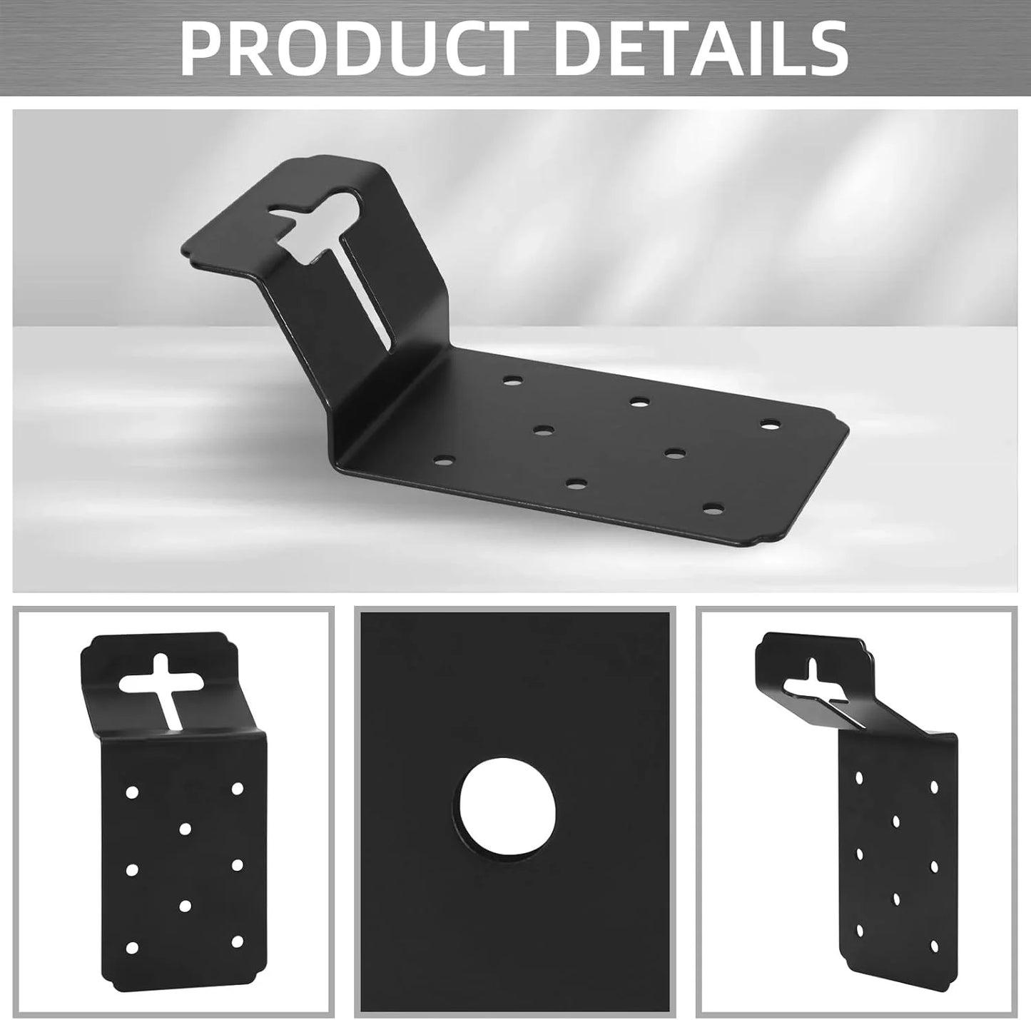 T-Post Mounting Bracket 6Pcs T Post Target Hanger Fence Bracket For T Post Fence Bird House Signs Lumber Mailbox