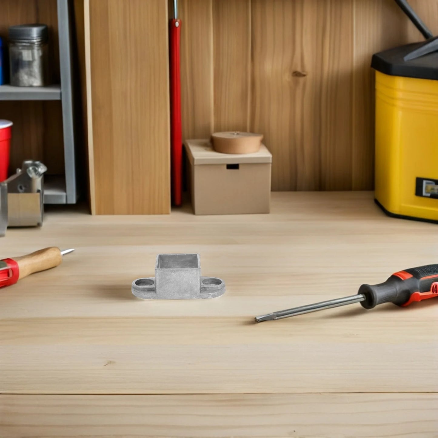 6Pcs Aluminum Post Flange Base Handrail Connector Fence Post Brackets Weather Resistant Railing Supports Residential Parks