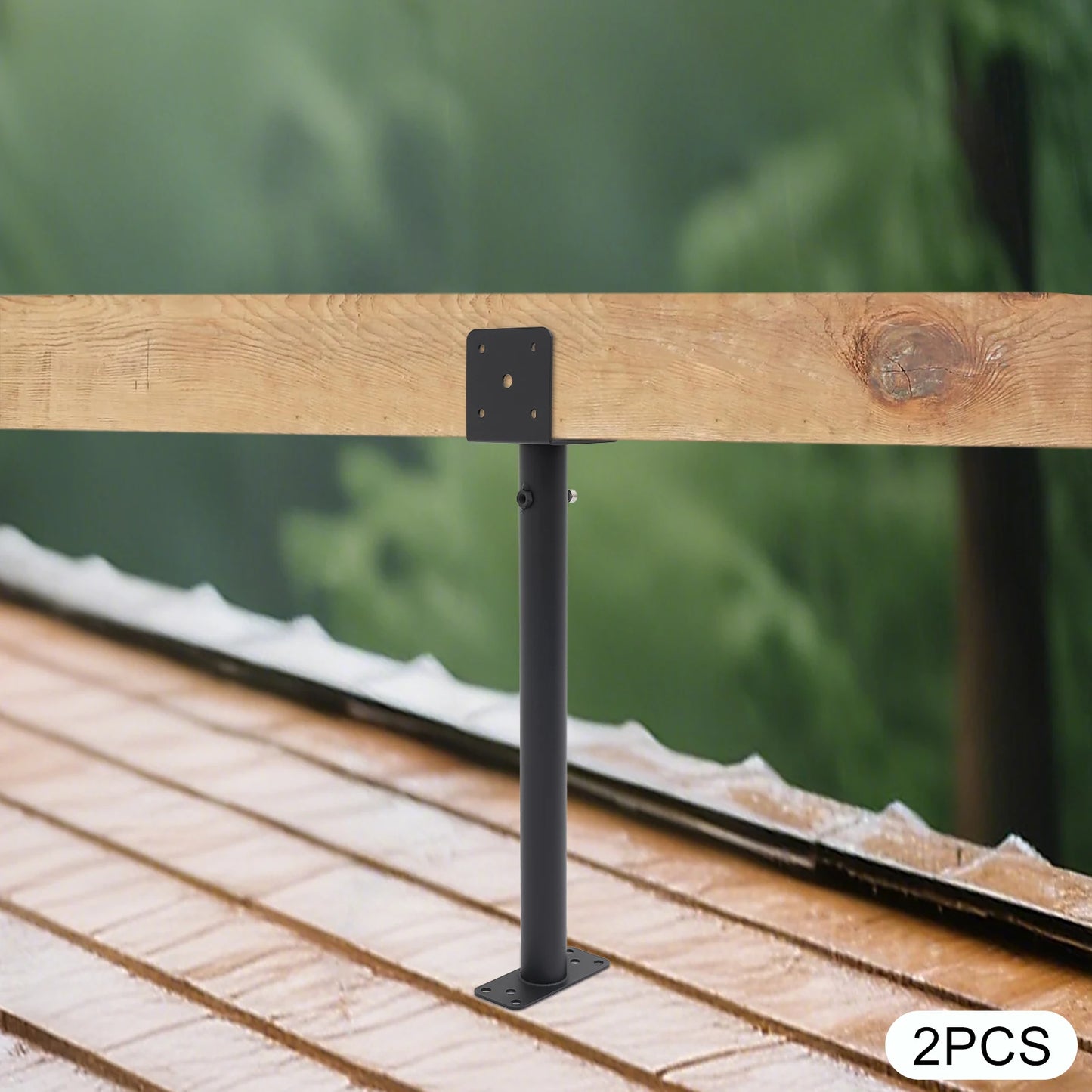 2PCS 304 Stainless Steel Roof Beam Bracket Kit, 360° Adjustable Post Cap for 4x4 4x6 Wood Beam, for Pergola Gazebo Carport