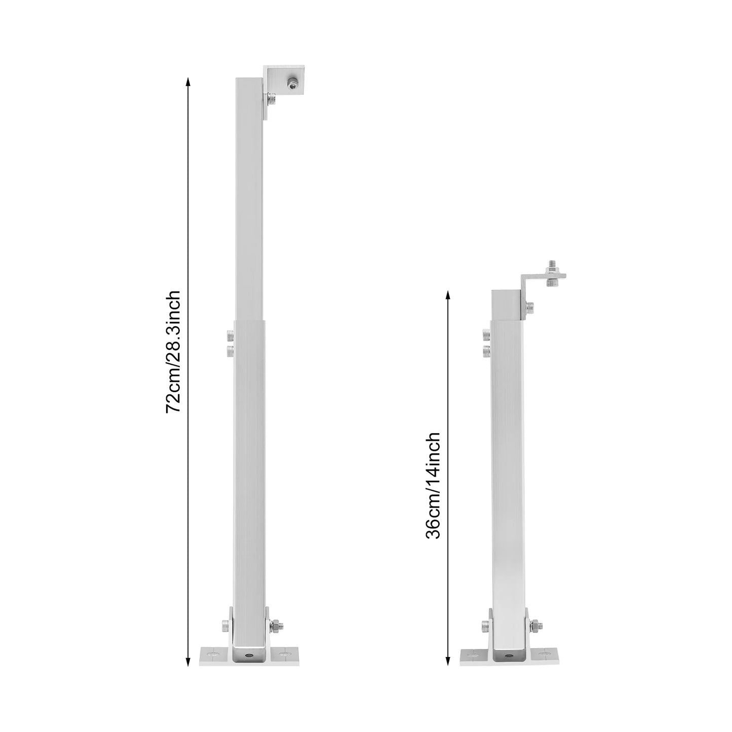 Solar Panel Mounting Set Stand 15-30° Adjustable Tilt Brackets for Flat Roof Wall Balcony Power Plant Motorhome