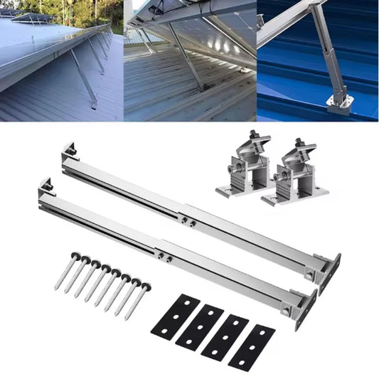 Solar Panel Foot Mount Adjustable Solar Panel Mount Support Aluminum Alloy Solar Panel Mounting Bracket 15-60 Degrees