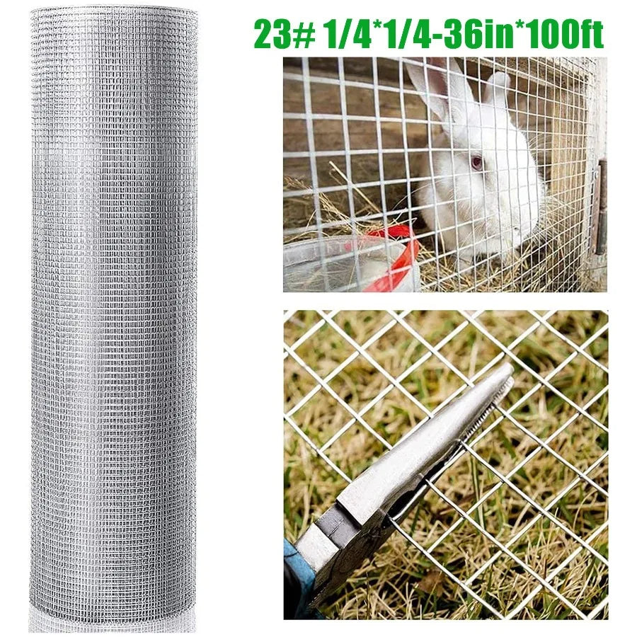 Hardware Cloth 1 4 inch 36in x 100ft 23 Gauge Hotdip Galvanized After Welding Chicken Wire Fence Roll Garden Plant Welded Metal