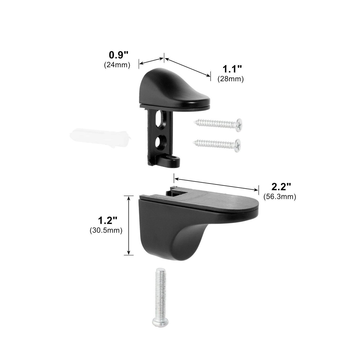 Zinc Alloy Floating Wall Shelf Support Adjustable Metal Shelf Clips for Glass or Wooden Book shelf Cabinet Closet Shelves