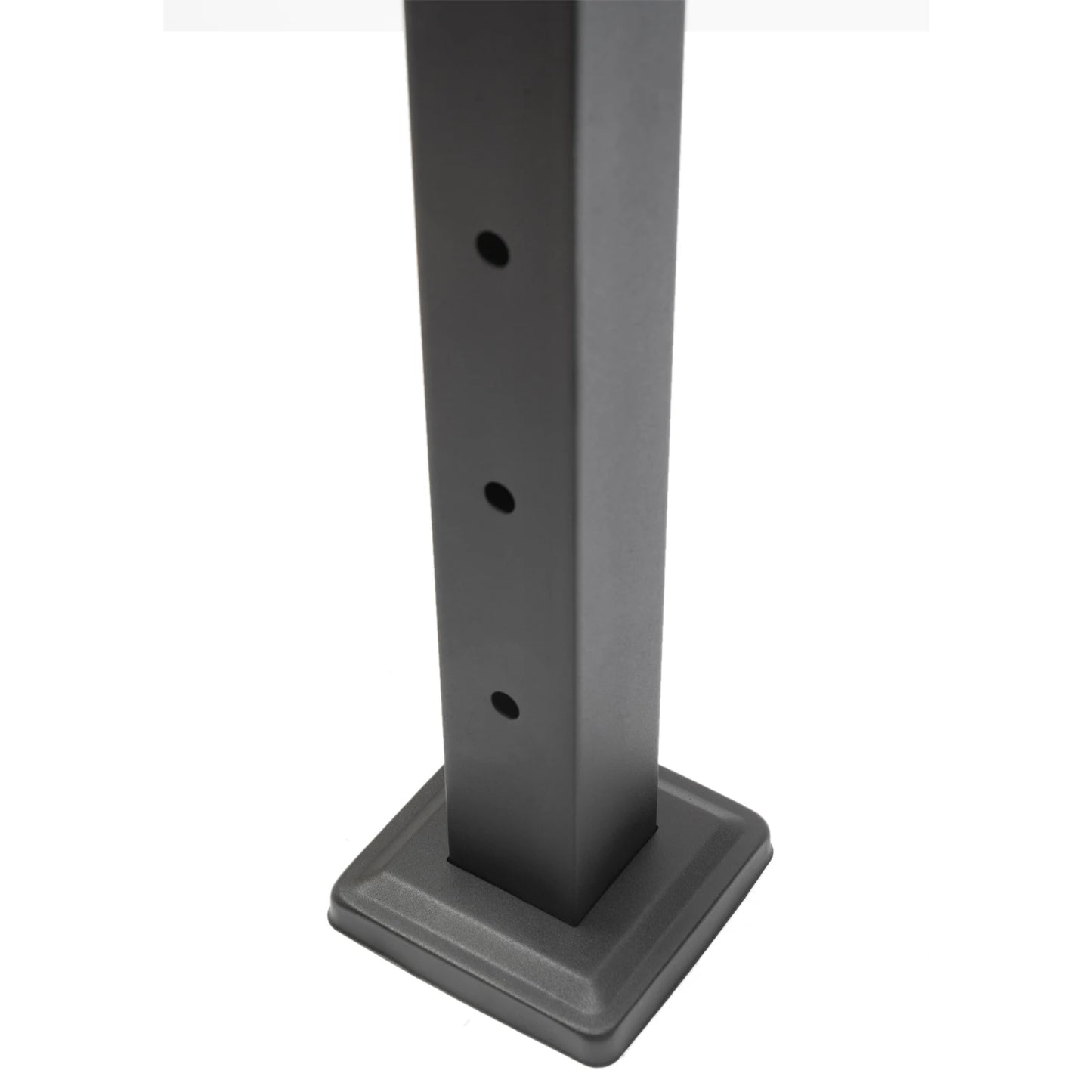 Adjustable Stainless Steel Cable Railing Post 36"x2"x2", Black T-shaped 4pcs Intermediate Column, Indoor and Outdoor Handrails
