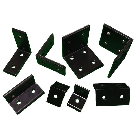 4pcs 2020 2040 L Shape Black Corner Brackets Fitting Angle Aluminum 3030 3060 4040 4080 Connector for Aluminium Profile