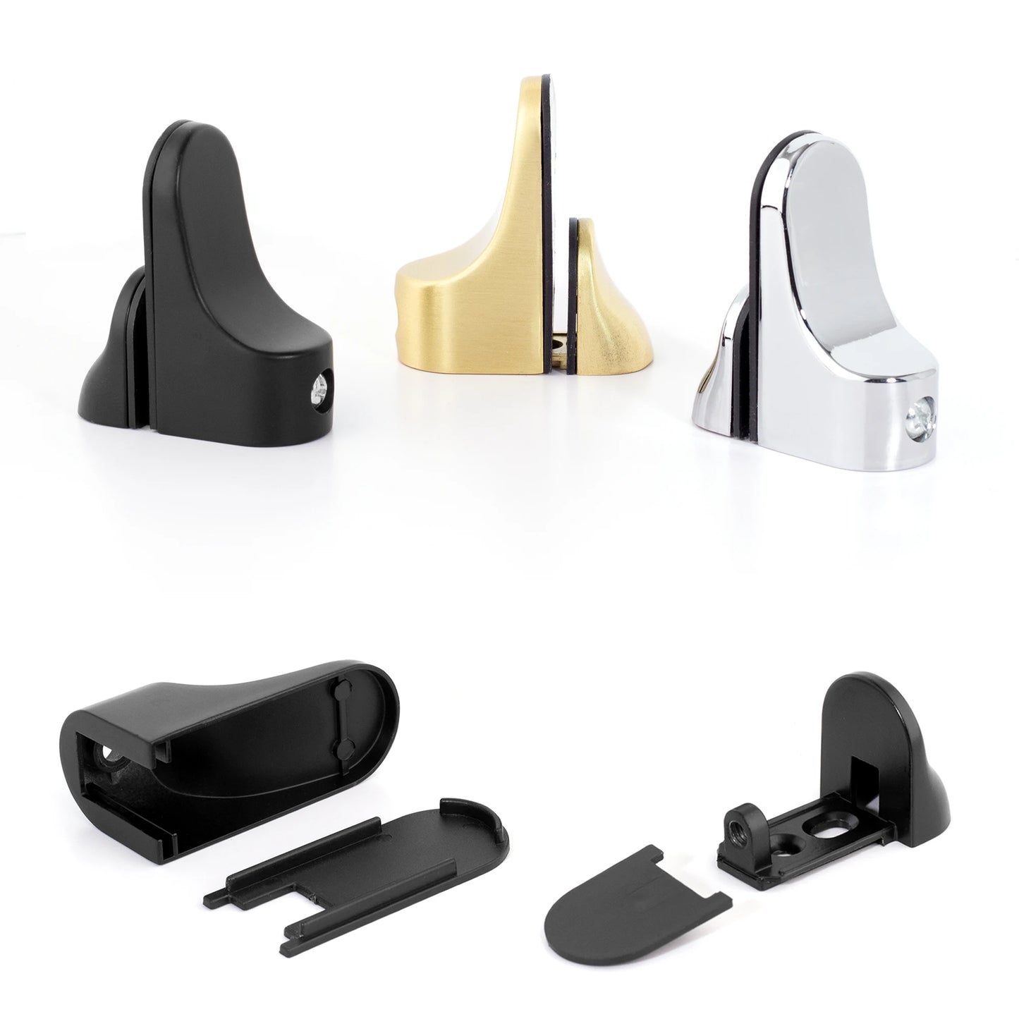 Zinc Alloy Floating Wall Shelf Support Adjustable Metal Shelf Clips for Glass or Wooden Book shelf Cabinet Closet Shelves