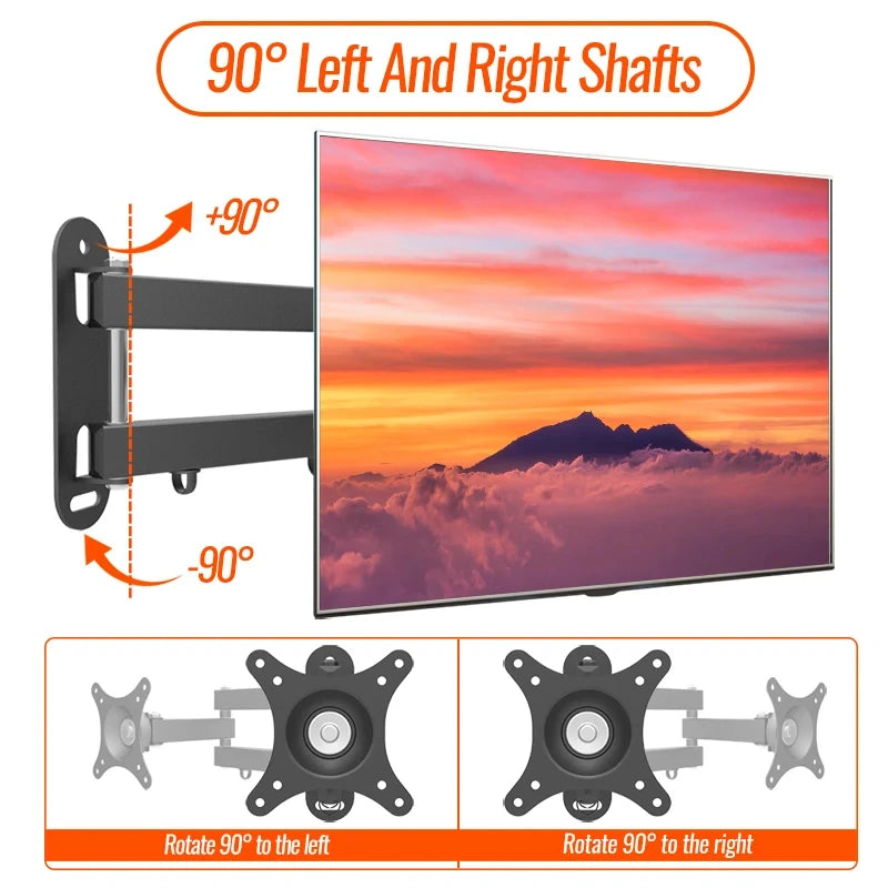 Universal Retractable TV Mounts Wall Mount Bracket Load Bearing 15KG For 10 to 32 inches LCD Monitor TV Stand Expansion Bracket