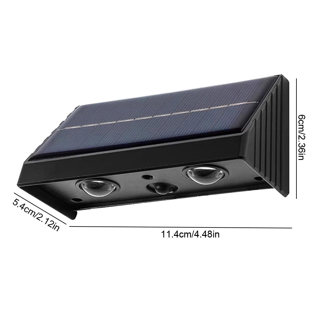 Garden Fence Light 1200mAh Outdoor LED Solar Wall Light IP54 Waterproof Patio Spot Light LED Solar Fence Lamp Patio Garden Decor