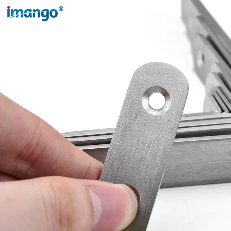 Stainless Steel 90 Degree Angle Bracket Corner Brackets Joint Bracket Fastener Furniture Door Cabinet Screens Wall with Screws