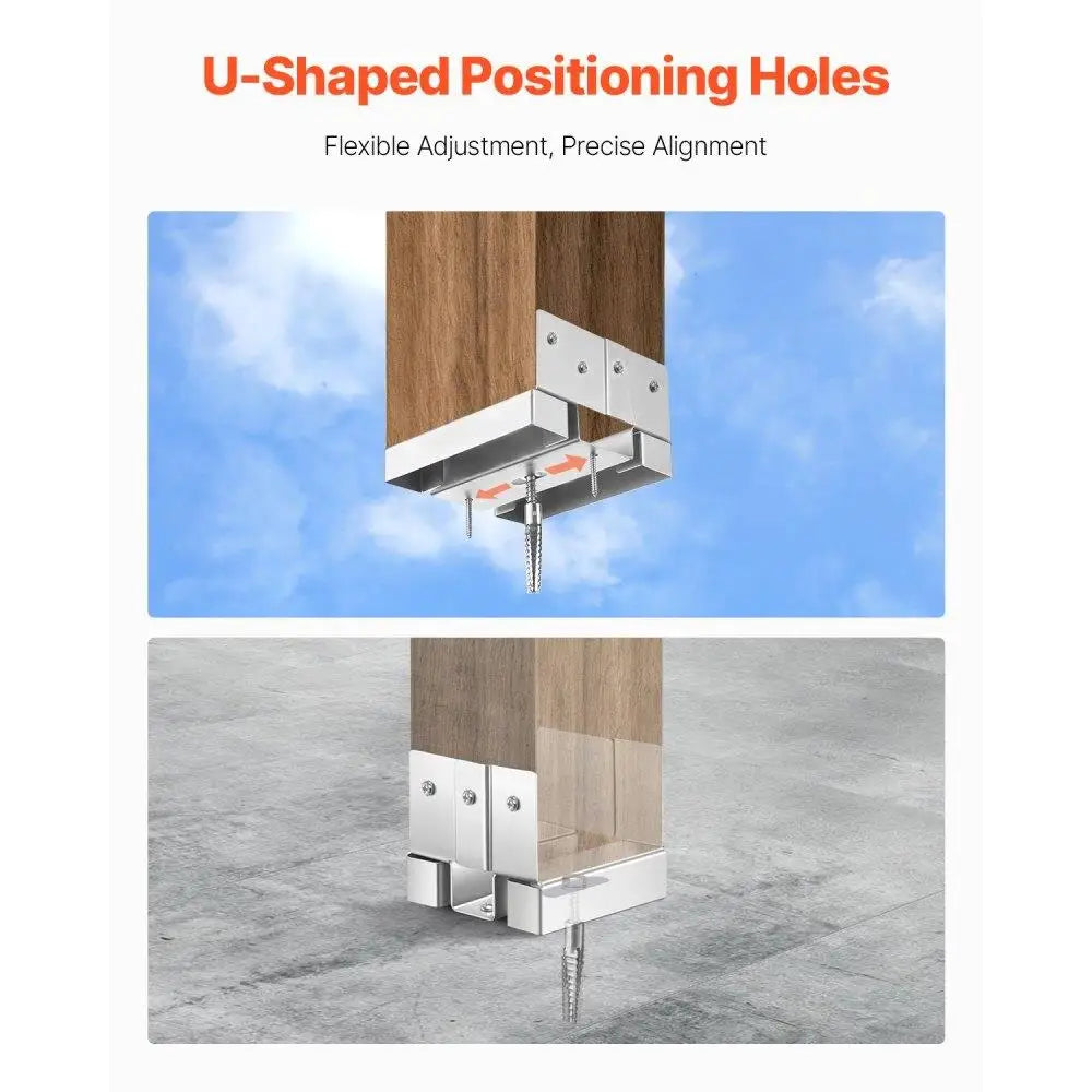 4x4 Post Base Bracket for concrete Anchor Heavy Duty Steel Support for Outdoor Decks Fences and Gardens