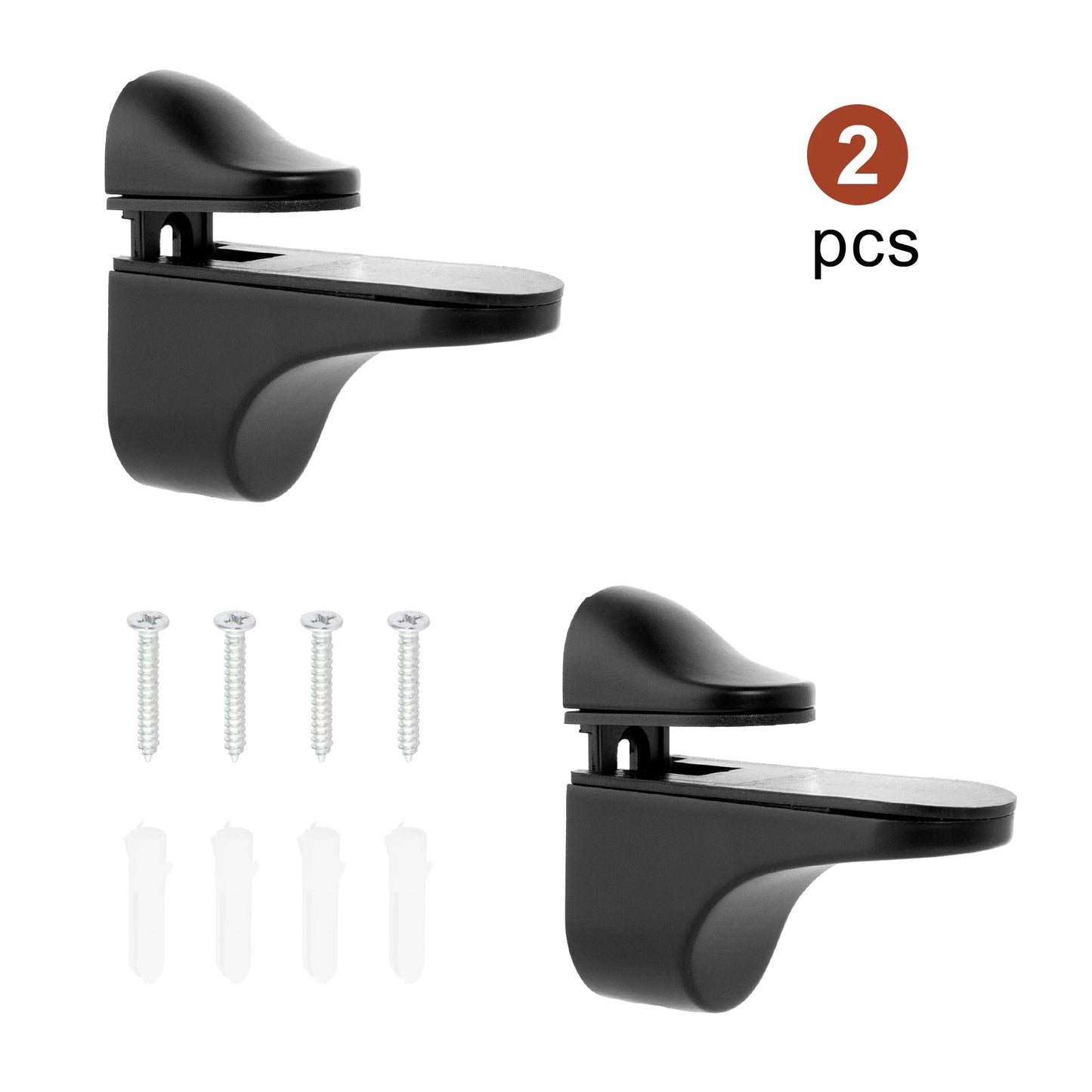 Zinc Alloy Floating Wall Shelf Support Adjustable Metal Shelf Clips for Glass or Wooden Book shelf Cabinet Closet Shelves