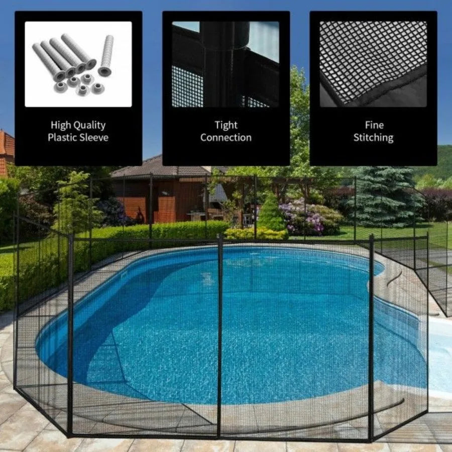4 Feet x 12 Feet Inground Swimming Pool Safety Fence
