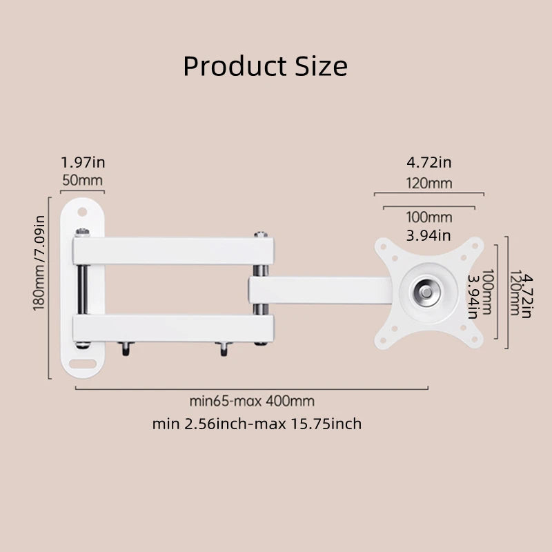 Universal Retractable TV Mounts Wall Mount Bracket Load Bearing 15KG For 10 to 32 inches LCD Monitor TV Stand Expansion Bracket