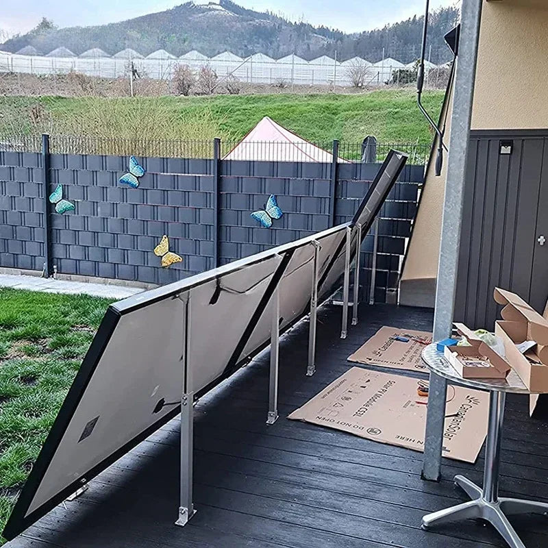 Solar Panel Foot Mount Adjustable Solar Panel Mount Support Aluminum Alloy Solar Panel Mounting Bracket 15-60 Degrees