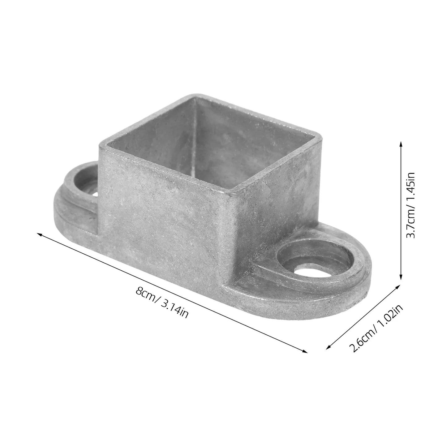 6Pcs Aluminum Post Flange Base Handrail Connector Fence Post Brackets Weather Resistant Railing Supports Residential Parks