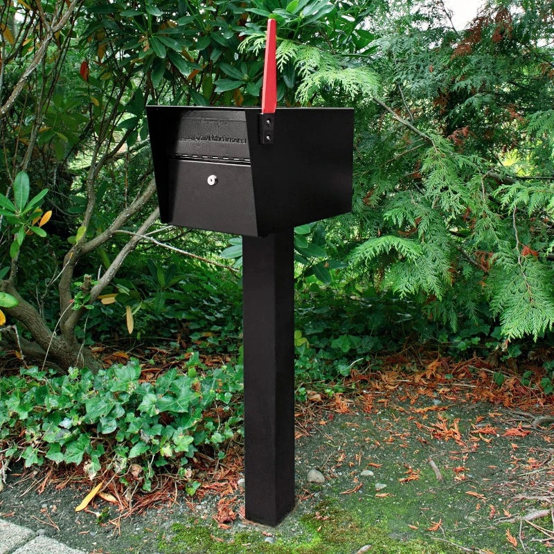 7121, Black In-Ground Mounting Post, 43 x 4 x 4 inches, for Use with Mailbox