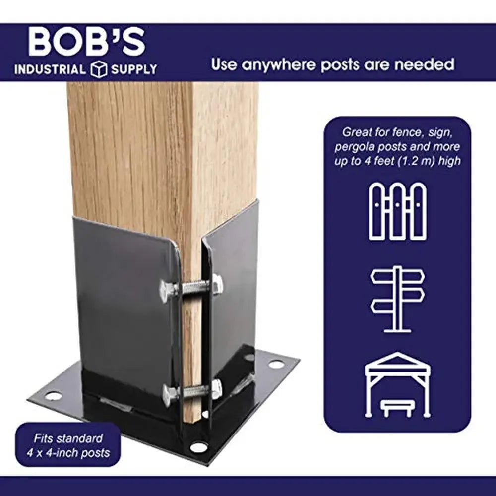 4x4 Wood Post Bracket Base 4 Pack Square Post Anchor Fence Mailbox Deck Stand