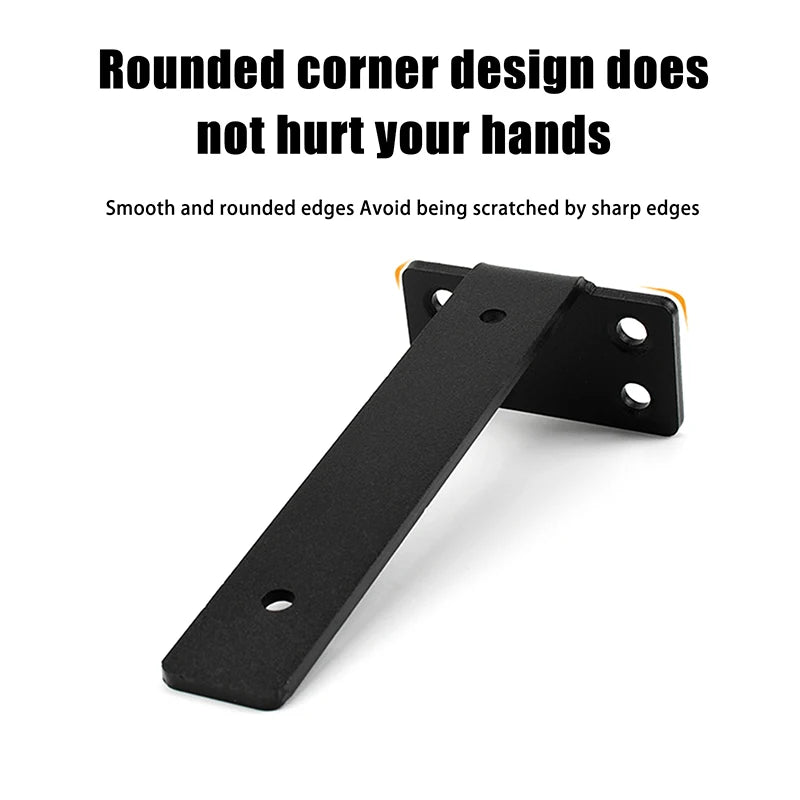 Set Heavy Duty Cast Iron Shelves Brackets Floating Shelf Brackets 4MM Thicked Invisible L Brackets For Shelves Support