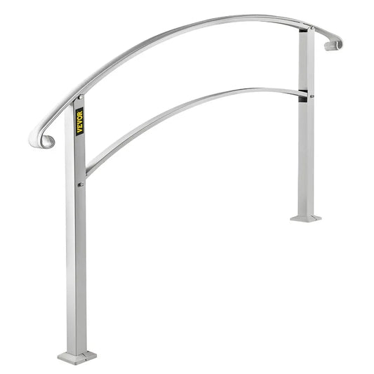 Handrails for Outdoor Steps Fit 1 or 3 Steps Outdoor Stair Railing White Wrought Iron Handrail ible Front Porch Hand Rail Tran