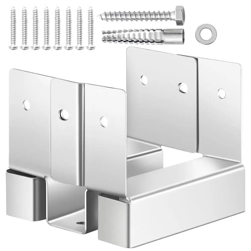 4x4 Post Base Bracket for concrete Anchor Heavy Duty Steel Support for Outdoor Decks Fences and Gardens