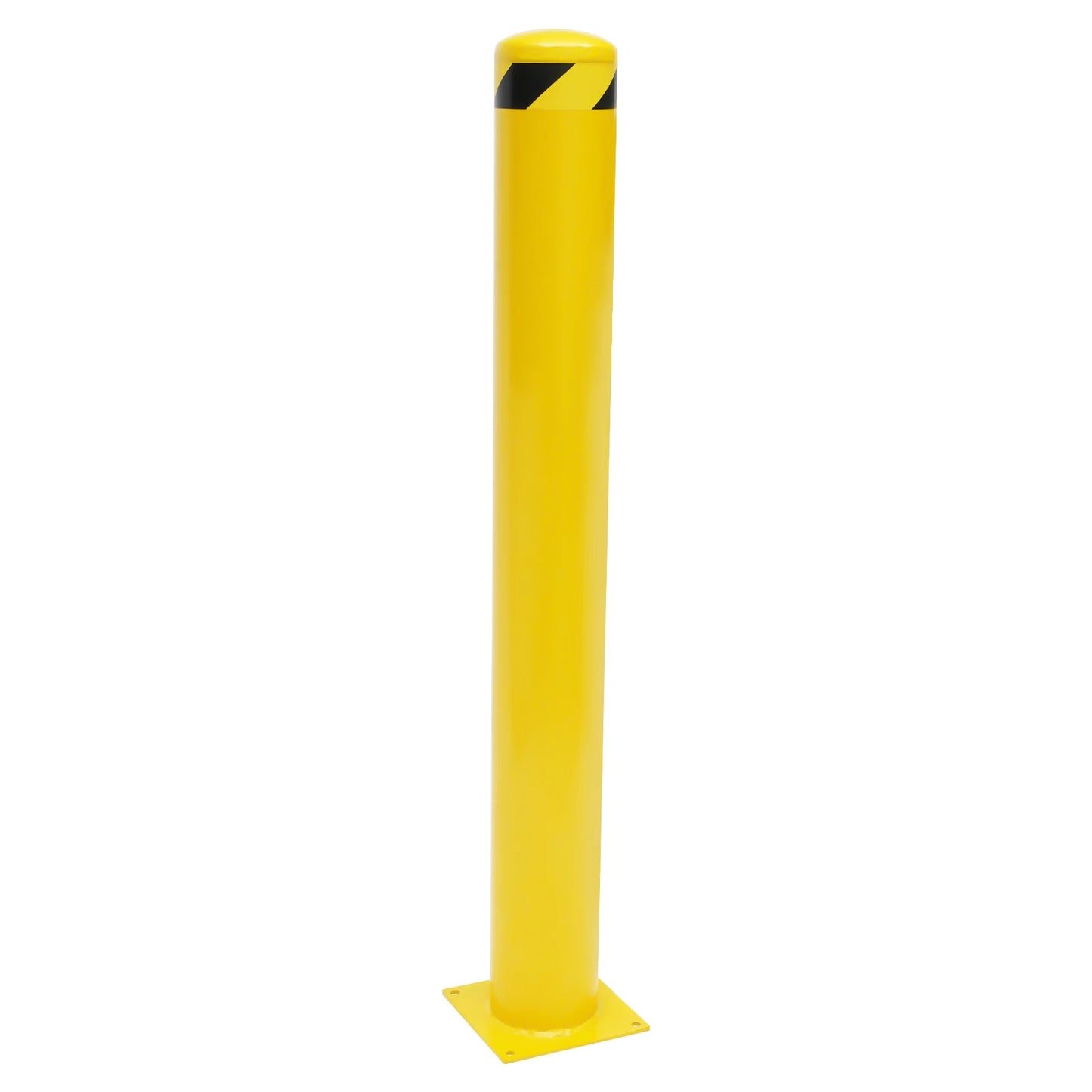 1/2Pcs Safety Bollard, Yellow Steel Safety Bollard with 4/8 Anchor Bolts, Perfect for Traffic-Sensitive Area