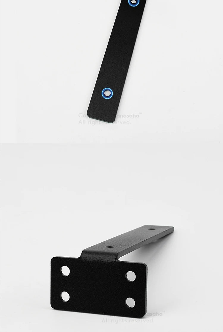 Floating Shelf Brackets Carbon Steel Wall Mount Invisible T Shelves Brackets for Bathroom and Kitchen Storage Support