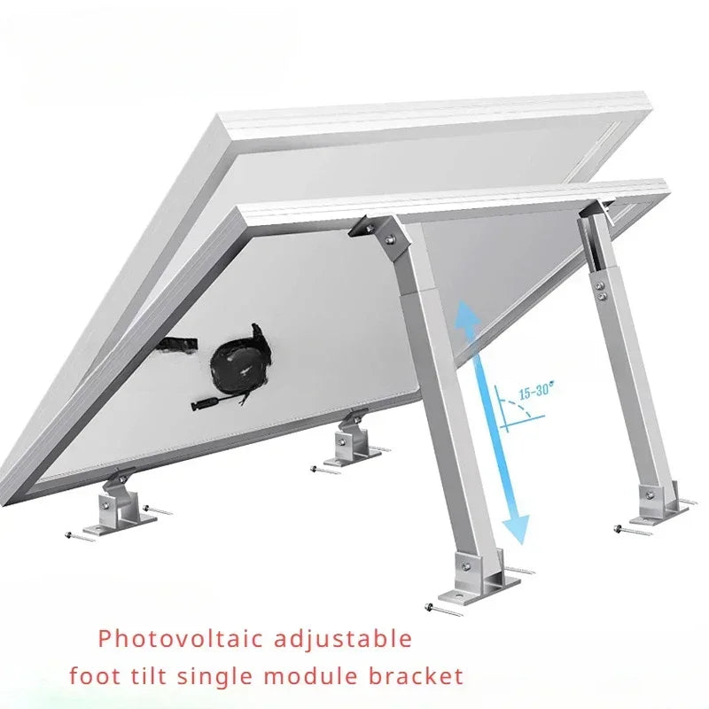 Solar Panel Foot Mount Adjustable Solar Panel Mount Support Aluminum Alloy Solar Panel Mounting Bracket 15-60 Degrees