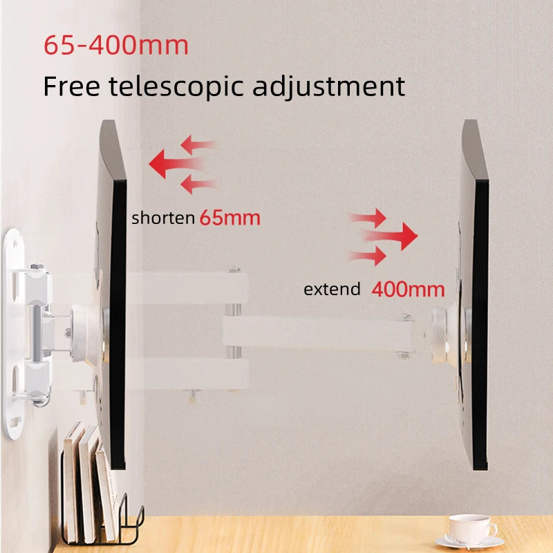 Universal Retractable TV Mounts Wall Mount Bracket Load Bearing 15KG For 10 to 32 inches LCD Monitor TV Stand Expansion Bracket