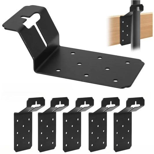 T-Post Mounting Bracket 6Pcs T Post Target Hanger Fence Bracket For T Post Fence Bird House Signs Lumber Mailbox
