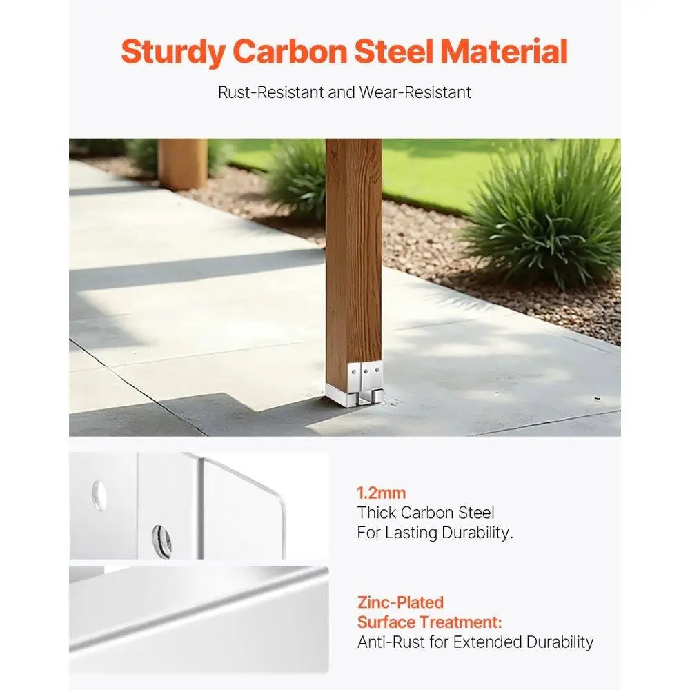 4x4 Post Base Bracket for concrete Anchor Heavy Duty Steel Support for Outdoor Decks Fences and Gardens