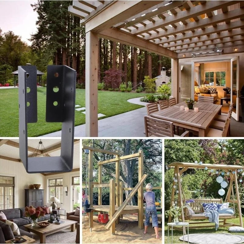 50LF Portable Sturdy Adjustable Deck Post Base Brackets for Support in Garden Terraces and Balconies Deck Installations