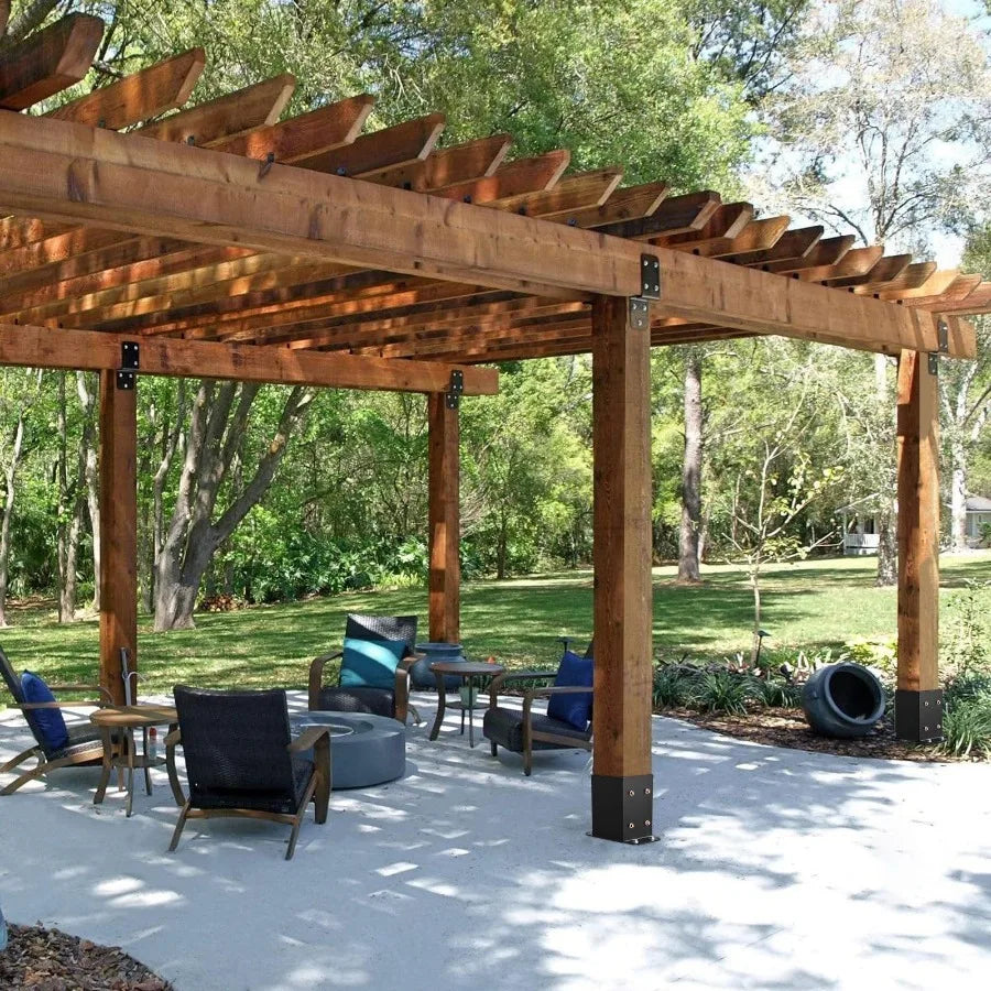 10 Pack 4x4 Post Base Brackets Heavy Duty Wood Post Fence Post Anchor