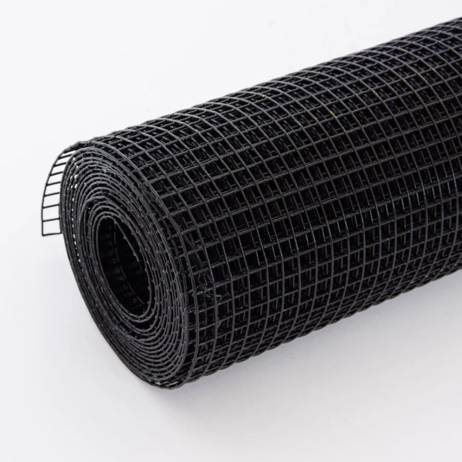 24 inch×50 ft Black Vinyl Coated Hardware Cloth 21 Gauge 1 4 inch Black PVC Hardware Cloth Black Welded Wire Fence Supports Pou