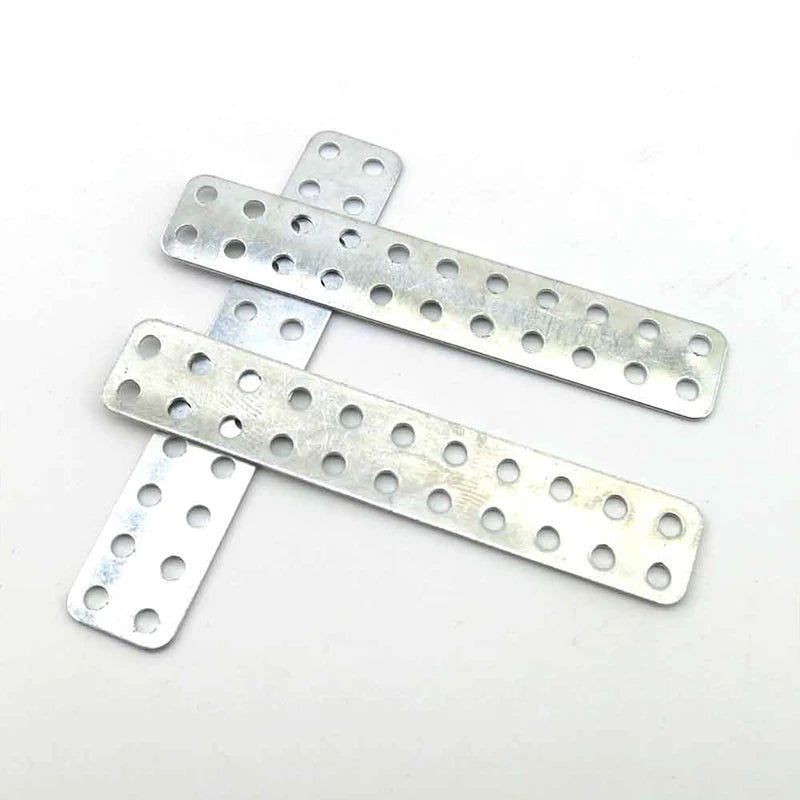 10PCS/Set Flat Mending Plate for Wood, Straight Bracket, 55mm Length 22 Screw Hole Flat Repair Fixing Wood Brace Joining Plates