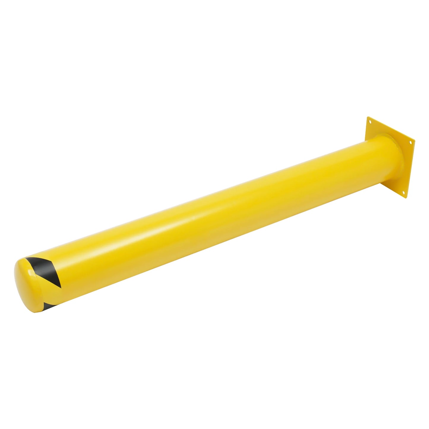 1/2Pcs Safety Bollard, Yellow Steel Safety Bollard with 4/8 Anchor Bolts, Perfect for Traffic-Sensitive Area