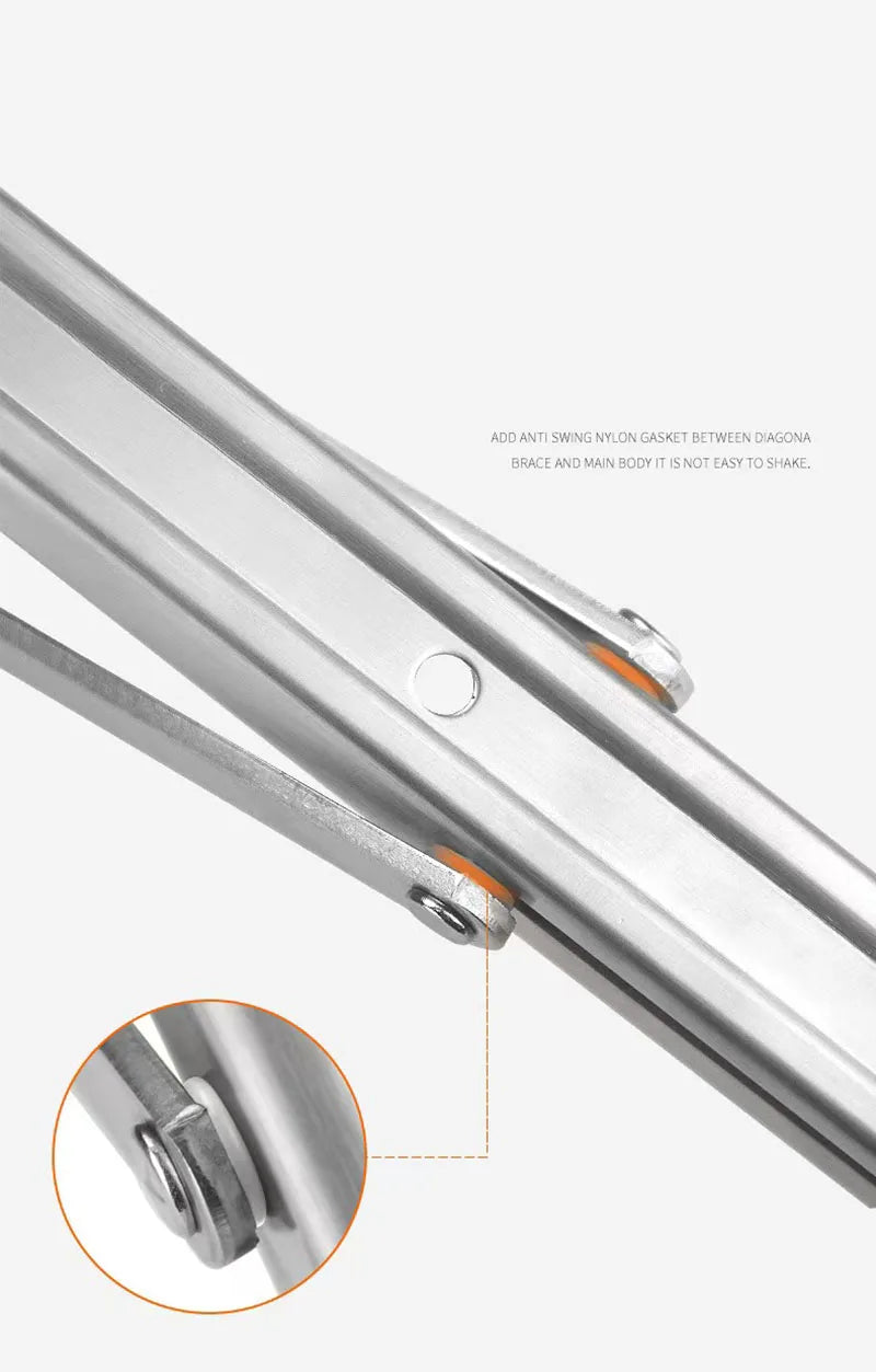 2Pcs 304 Stainless Steel Folding Table Stand Shelf Bench Heavy Duty Wall Shelf Bracket Right Angle Bracket Space Saving Thickene