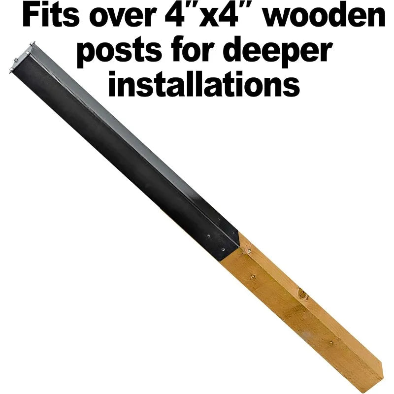 7121, Black In-Ground Mounting Post, 43 x 4 x 4 inches, for Use with Mailbox