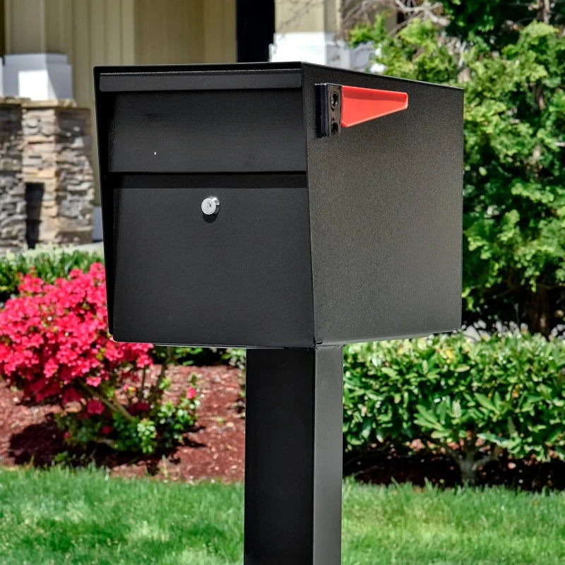 7121, Black In-Ground Mounting Post, 43 x 4 x 4 inches, for Use with Mailbox