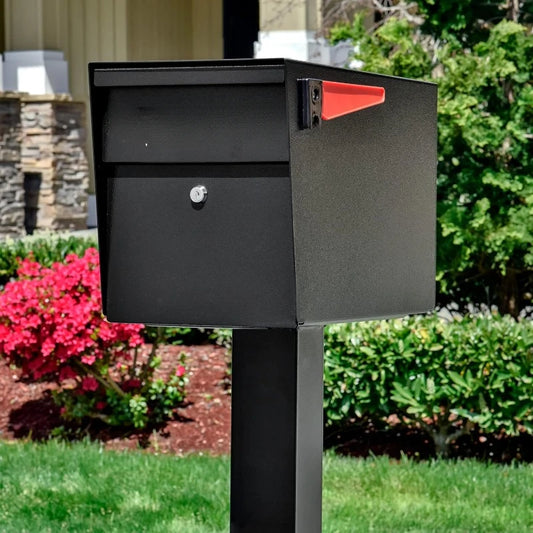 7121, Black In-Ground Mounting Post, 43 x 4 x 4 inches, for Use with Mailbox