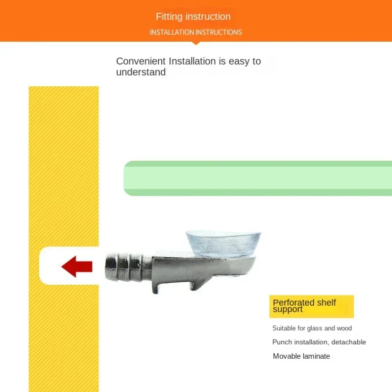 A 10pcs Zinc-alloy Ping-Pong plate bracket High-end furniture hardware plate bracket Cabinet cabinet cabinet sucker plate bracket