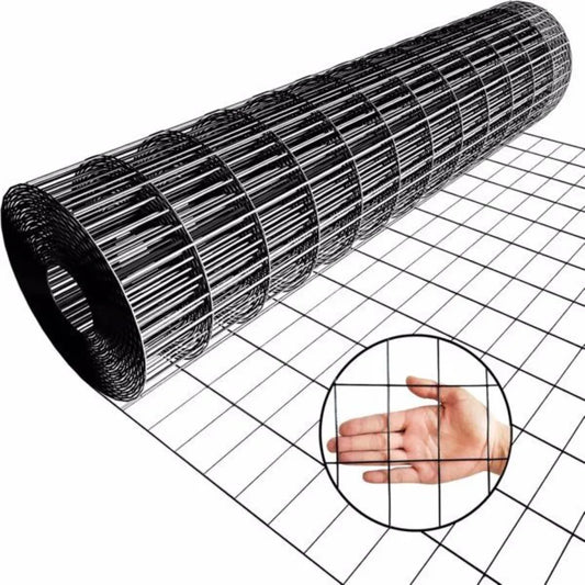 36inch x 50ft Black Vinyl Coated Hardware Cloth 2 X 3 16Ga Welded Wire Mesh fence PVC Coated Welded Chicken Wire Fencing Metal