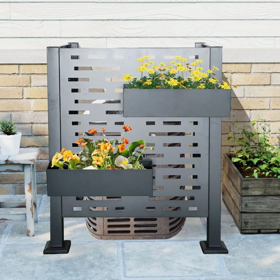 3ftx3ft Air Conditioner Fence for Outdoor Units Metal Privacy Fence Cover Perfect to Conceal Air Conditioning Units