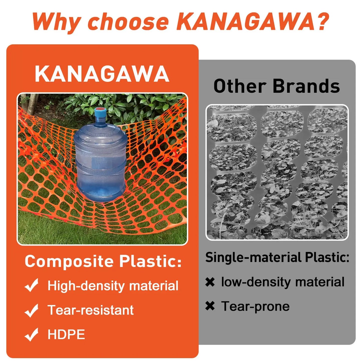 Safety Fence 4'x100' with 100 Zip Ties, Plastic Mesh Fencing Roll, Temporary Reusable Netting for Snow Fence, Garden, Constructi